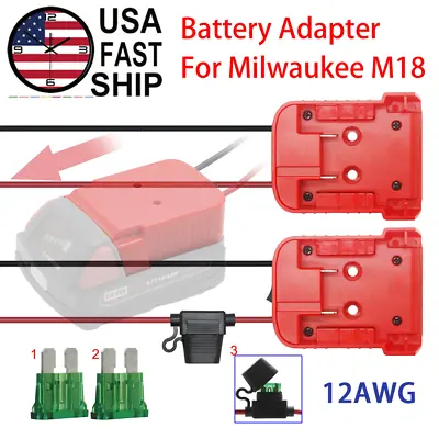 DIY Battery Adapter Power Wheels Dock Robotics Compatible With Milwaukee M18 18V • $9.30