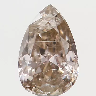 Natural Loose Diamond Pear Brown Color I2 Clarity 4.10 MM 0.14 Ct N7488 • $38.99