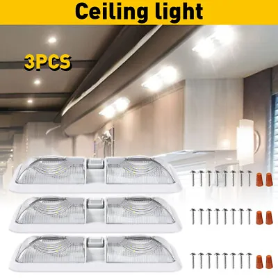 3pc Leisure 48 LEDs RV Interior LED Ceiling Light Boat Camper Trailer Dome 600LM • $30.39