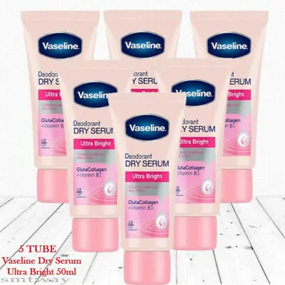 Vaseline Dry Serum Ultra Bright Under Arm Whitening Skin 6x50ml FREE SHIPPING • £79.06