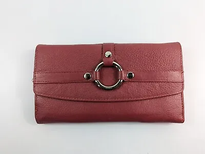 £9.99 • Buy Jane Shilton Red Leather Purse 18cm X 10cm