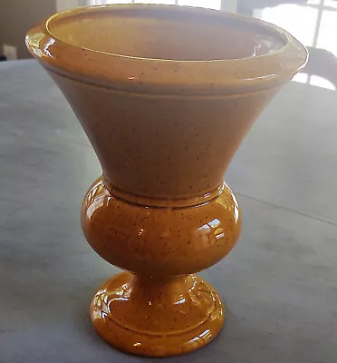 11  Haeger Pottery Double Handled Footed Vase Planter Golden Yellow Glaze USA • $15