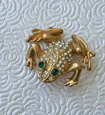 Vintage Frog  Brooch Enamel On Metal • $14