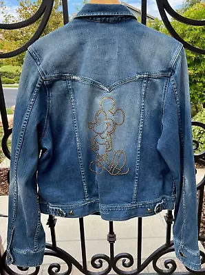 Disneyland Resort XL Women's Denim Jacket With Rhinestoned Mickey Mouse • $35