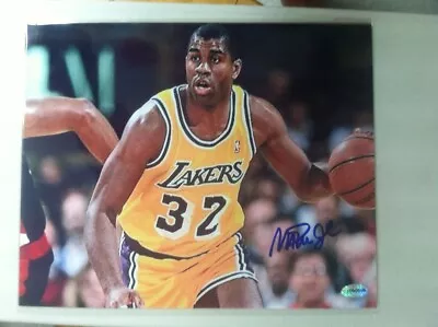 Signed Magic Johnson 8x10 Color Photo W/coa • $24.99