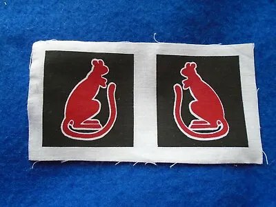 Pair Uncut 7th Armoured Division Red Desert Rats Cloth Arm Badges Reproductions • £6.50