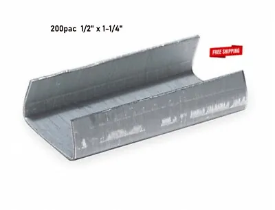 Strapping Clip Seals 1/2  Width X 1-1/4  Length  (200 PK) Open Steel For Banding • $25.97