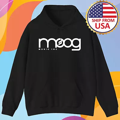 MOOG Synthesizer Black Hoodie Sweatshirt Size S-3XL • $35.99