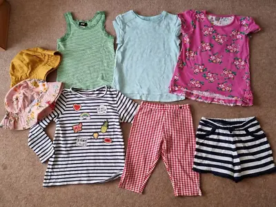 A Bundle Of Girls' Clothes T-shirts Shorts Hats Etc. For A 3-4 Year Old • £9.90
