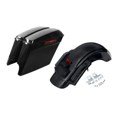 TCMT GFRP Stretched Saddle Bags & Rear Fender Kit For Harley Touring Baggers (2014-2024)