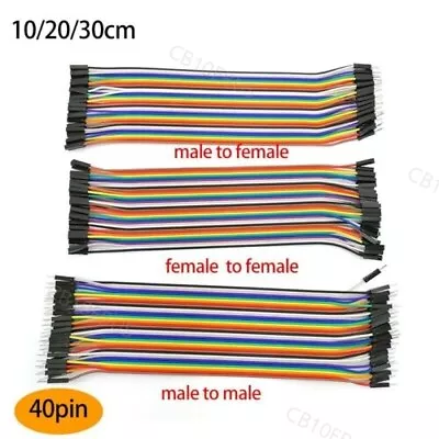 40x Jumper Wires Male To Male Female To Female Cable 10/20/30cm For Arduino B10 • $1.81