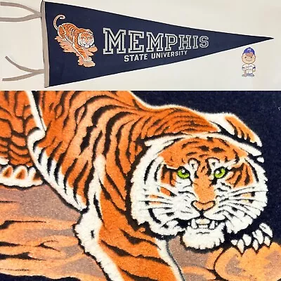 Vintage Memphis State Tigers University Tennessee Pennant 11x29.5 • $74.95