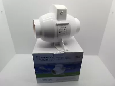 Monsoon Umd100ta 4  Inline Mixed Flowed Bathroom Shower Extractor Fan Timer • £52