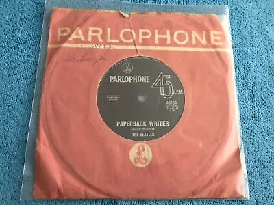 Beatles. Paperback Writer / Rain. Aust Release 1966 • $22