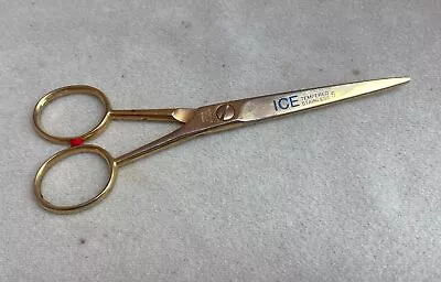 Vintage Barber Scissors 5” Burmax GOLD #121 Solingen Germany ESTATE FIND • $17