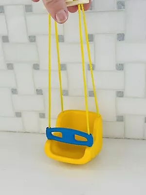 Little Tikes  Vintage  Dollhouse Size Yellow Hanging Baby Swing Replacement Item • $27.30