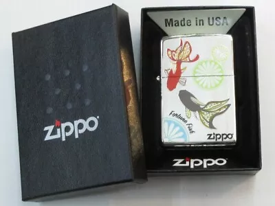 Zippo 2019 Koi Fortune Fish Oil Lighter W/ Box Unused • £94.51