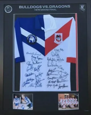 $700 • Buy 1979 Canterbury Bulldogs & St George Dragons Grand Final Framed Jersey
