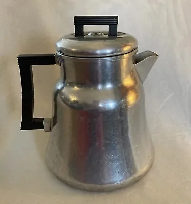 Vintage Coffee Pot WEAR-EVER  # 3012 Percolator Aluminum 12 Cup Glass Dome USA • $24.72