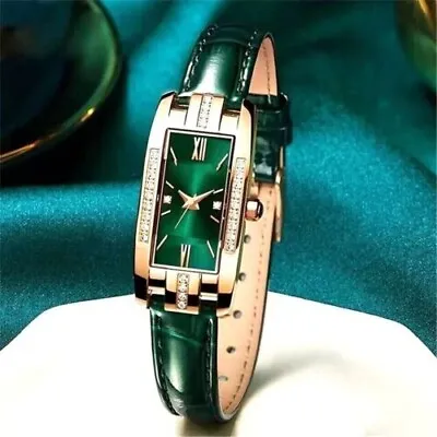£5.99 • Buy Emerald Green Ladies Women Wrist Watch Quartz Fashion Leather Strap Crystal Gift