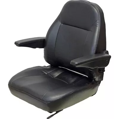 Fits JCB Telehandler Seat Assembly W/Arms - Fits Various Models - Black Vinyl • $319.99