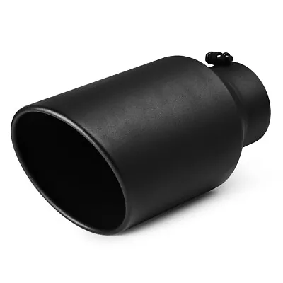 Black Diesel Stainless Steel Bolt On Exhaust Tip 5  Inlet 8  Outlet 15  Long • $56