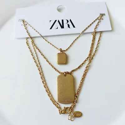 $10.99 • Buy New 16  Zara Dual Strands Charm Collar Necklace Gift Vintage Women Party Jewelry