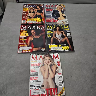 Maxim Magazine 2000  Lot Of 5 Issues Aug Sep Oct Nov & Dec. • $16.95