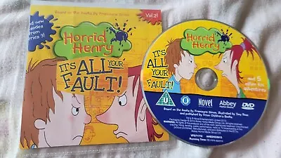 Horrid Henry - Its All Your Fault Dvd & Artwork Only  • £1.60