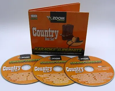 £12.95 • Buy Zoom Karaoke CD+G - Classic Country Superhits - Triple CD+G Karaoke Disc Pack
