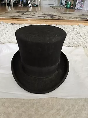 Mad Hatter Top Hat SCALA Classico 100% Wool M Steampunk Halloween Vintage • $75