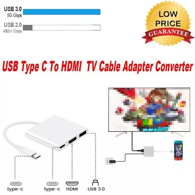 For Macbook Android Phone USB Type C To HDMI HDTV TV Cable  Converter Hot • $11.99