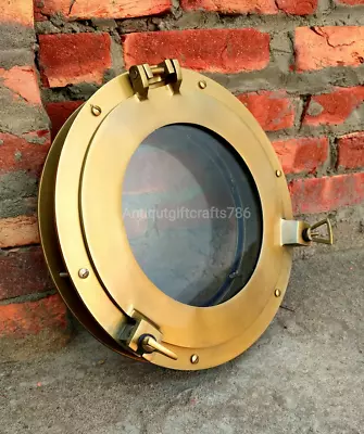 Brass Antique Porthole Window Boat Porthole Window Door Window Glass Porthole • $159.47