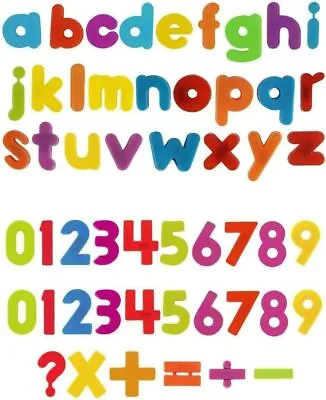 52 Magnetic Fridge Letters Numbers & Symbols Great Way For Children To 4cm  • £8.90
