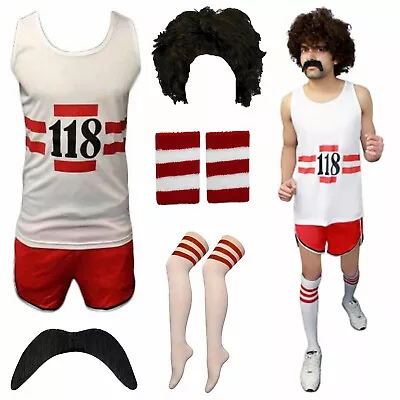 118 Fancy Dress Men Women Costume Marathon Retro Vest Short Do Stag Set ® • £22.09