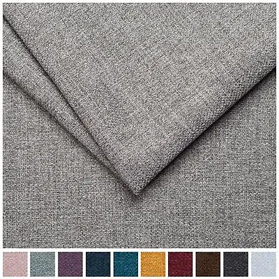 Malbec Linens Soft Plain Linen Look Heavy Furnishing Upholstery Fabric • £11.99