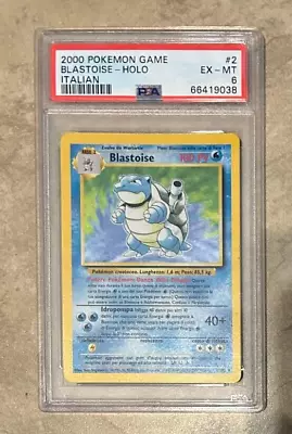 2000 Pokemon Game Blastoise Holo Italian #2 Graded PSA 6 EX- MT • $5.95