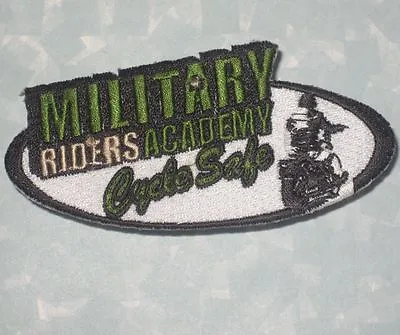 Military Riders Academy Patch - Cycle Safe - 4 Inches X 1 3/4 Inches • $8.49