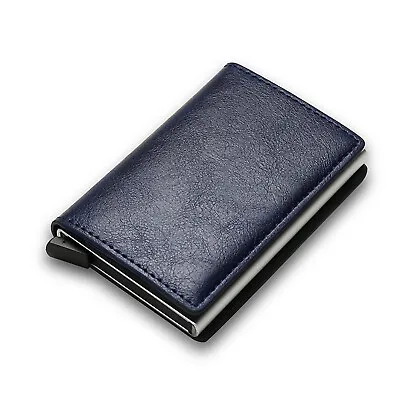 Mens Carbon Fiber RFID Blocking Leather Wallet Purse Slim Credit Card ID Holder  • $8.99