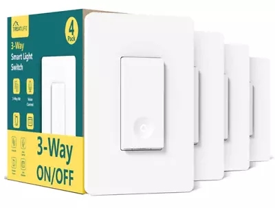 Treatlife 3-Way Smart Light Switch SS02 4 PACK Alexa & Google Assistant New • $47.99