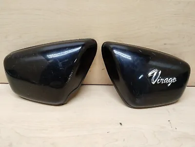 1992 Yamaha Virago Xv 1100 Left Right Side Cover Pair Oem Black Panel Fairing  • $35