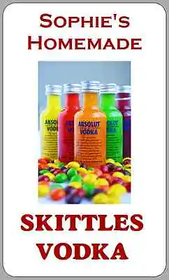 Personalised Stickers For Homemade Skittles Vodka Labels For Homebrew Drinks • £2.70