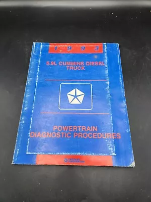1993 Dodge 5.9L  Cummins Diesel Truck Powertrain Diagnostics Procedures Manual  • $15