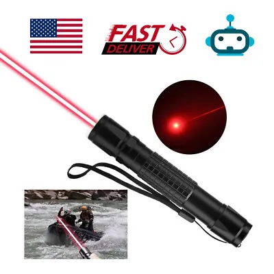 650nm Red Laser Pointer Lazer Pen Beam Light + Battery + Charger USA • $9.99