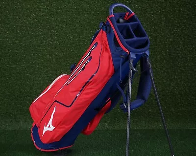 2020 Mizuno K1-l0 Stand Bag 4 Way Dividers Golf Carry Bag Red / Blue ~ L@@k!! • $189.95