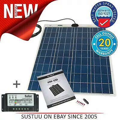 Solar Technology PV Logic 80W Flexi Solar Panel Kit+ 10 Ah Controller|STPVF080MA • £280.30