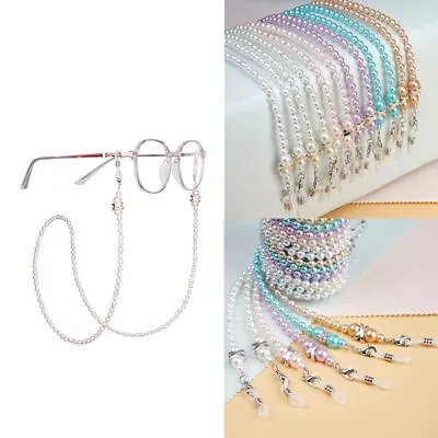 Beaded Chain Sunglass Lanyard Straps Pearl Glasses Straps  Women Men • £4.18