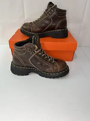 Dr. Doc Martens 9352 Vintage Y2K Chunky Lace Up Leather Brown Boots Size 5 • $49