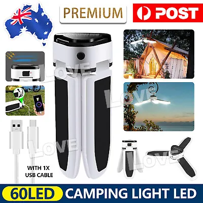 $16.75 • Buy Solar Camping Light LED Lantern Tent Lamp Outdoor Hiking Lights USB Rechargeable
