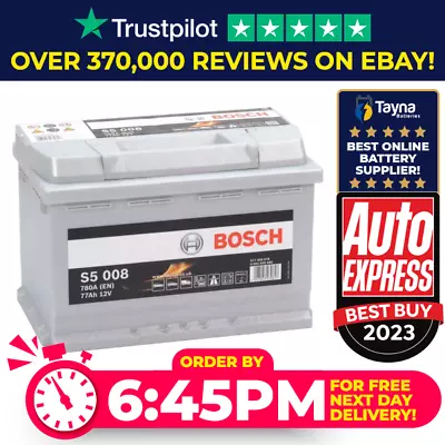 S5 008 Bosch S5 Heavy Duty 096 Car Van Battery S5008 - 5 Year Warranty • £97.48